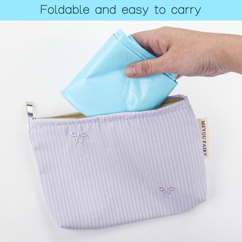 CJZMBSTY Disposable Sanitary Bags for Feminine Products, Pack of 200, Self-Adhesive Sealing, Odor Reducing, Discreet Disposal of Pads, Tampons, Liners (Light Blue) - Image 5